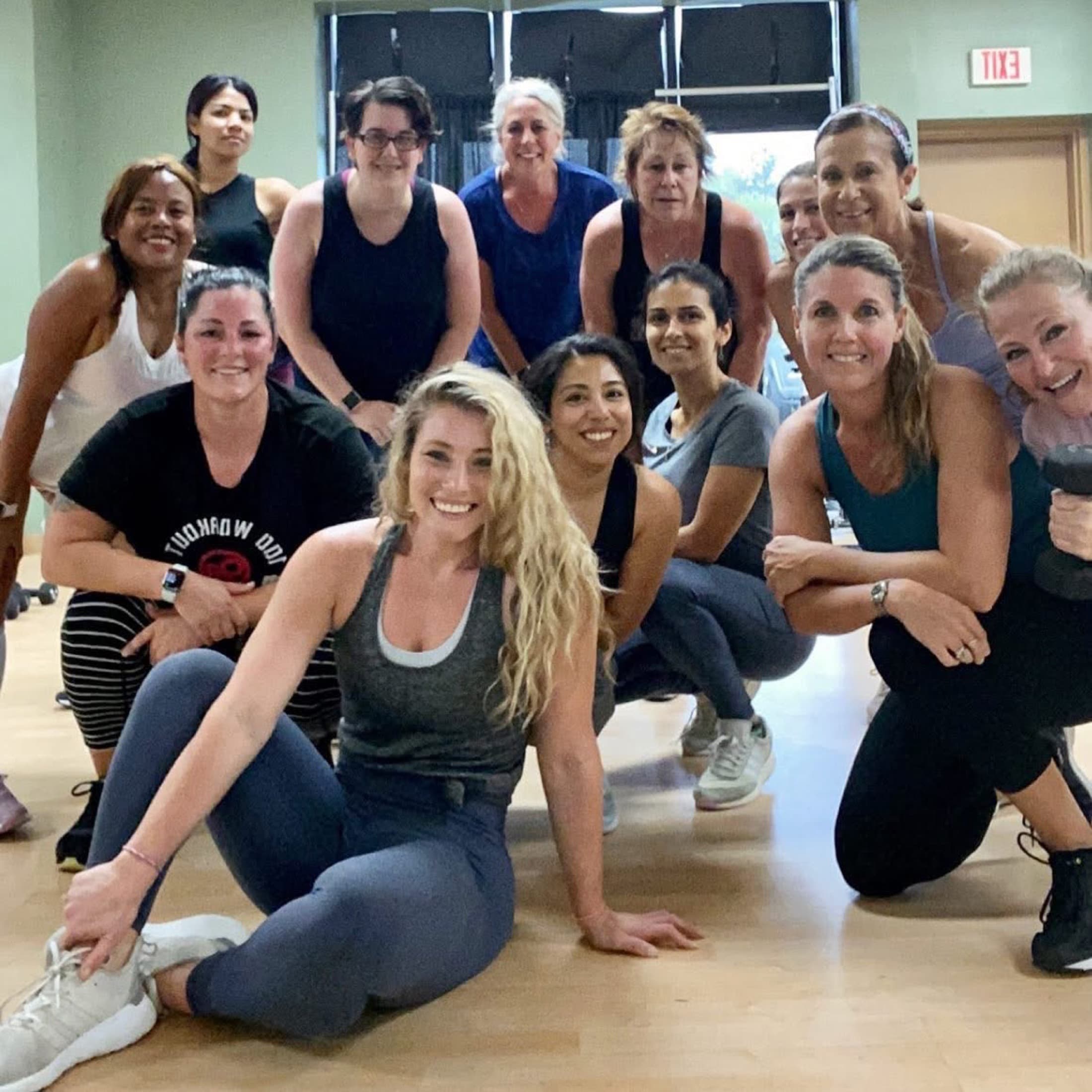 Tricia Martin with a smiling group of her Richmond Hill training clients